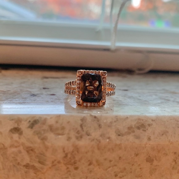 Le Vian Jewelry - SOLD Le Vian Smoky Quartz and Diamond Ring